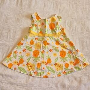 Gymboree girls size 3-6 months Vintage Pina Colada line dress, VGUC